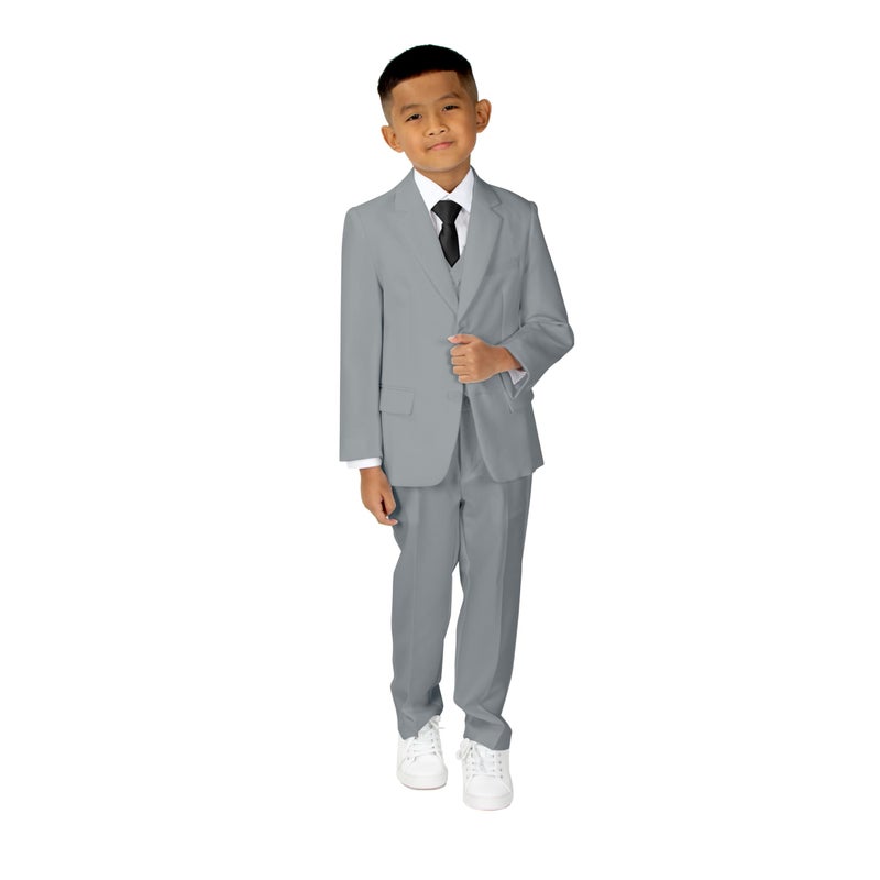 Spring Notion Big Boys' Modern Fit Grey Suit Set 10 - Image 1
